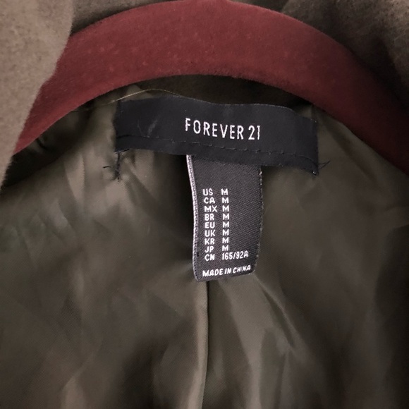 Forever 21 Olive Jacket - Picture 4 of 5